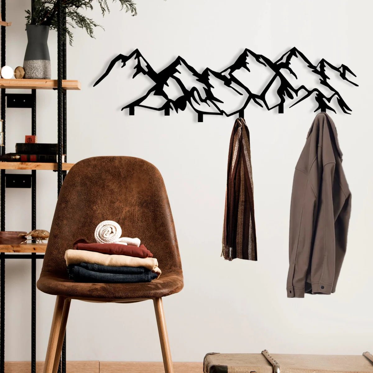 Metal Wall Coat Rack | Bross Home – BrossHome Metal Wall Art