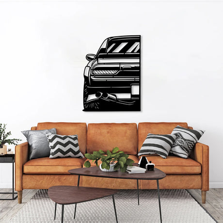 180 SX S13 Car Silhouette Metal Wall Art (Rear View) - BrossHome Metal Wall Art