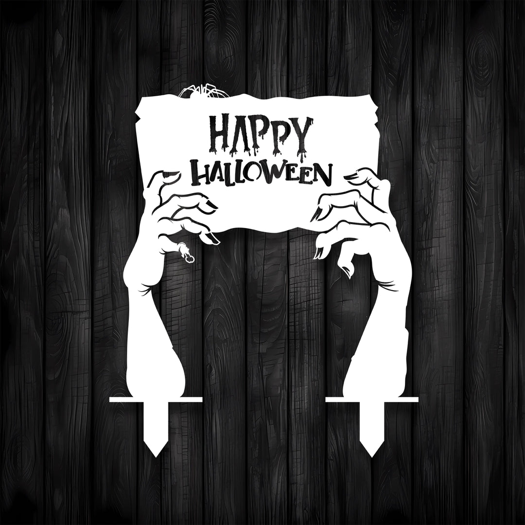 Happy Halloween Metal Garden Sign