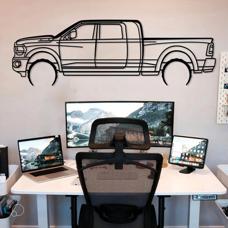 2500 Megacab Silhouette Wall Art - BrossHome Metal Wall Art