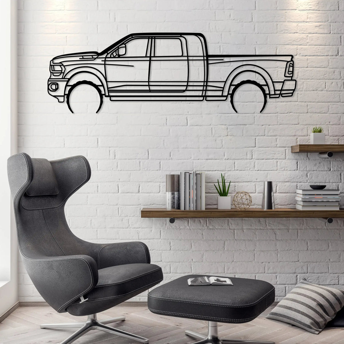 2500 Megacab Silhouette Wall Art - BrossHome Metal Wall Art