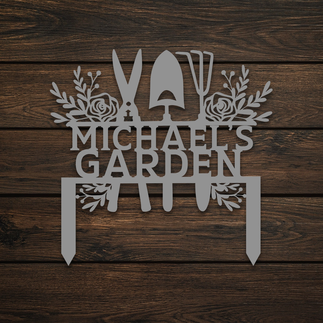 Custom Metal Garden Sign Stake Decor