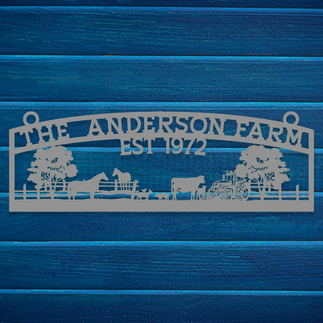 Custom Metal Farm Sign – The Anderson Farm – Established 1972 - 8