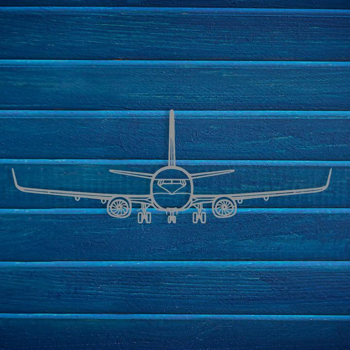 Mounted black wireframe jet blending with contemporary decor styles.