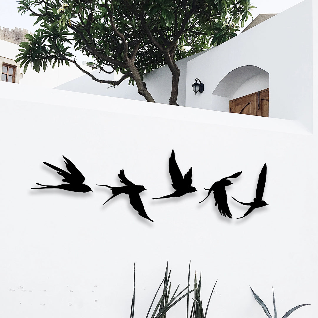 Shaped Metal Bird Wall Art Decor