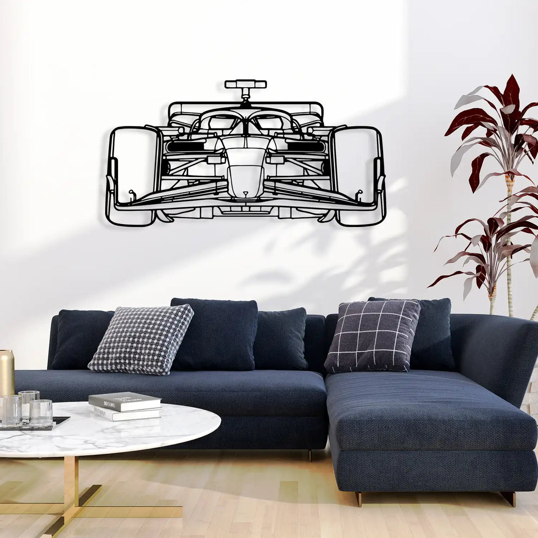 Stylish F1-inspired wall decoration combining minimalism and speed.