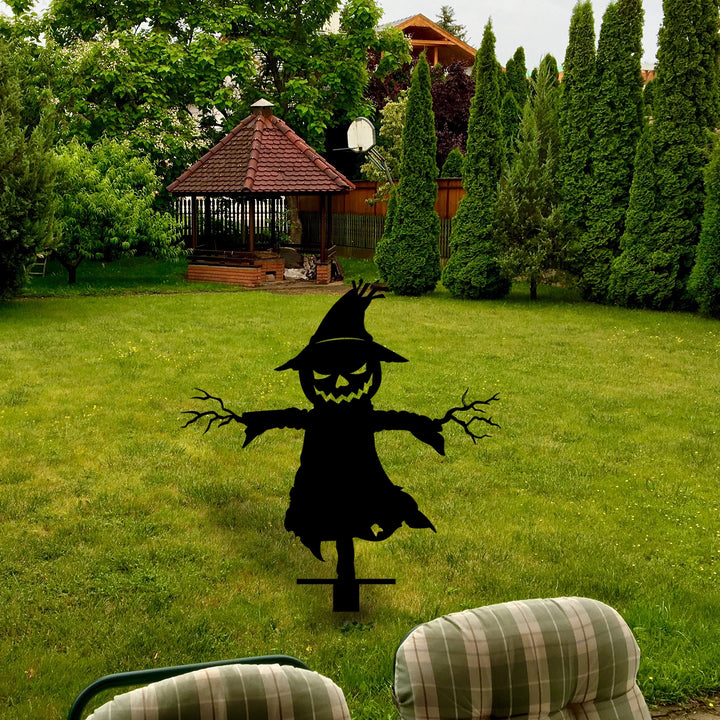 Scarecrom Metal Garden Sign