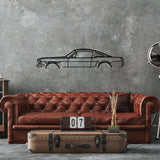66 Mustang Fastback Silhouette Wall Art - BrossHome Metal Wall Art
