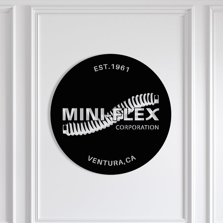 Customizable metal logo art for corporate branding and office decor