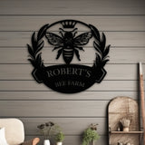 Personalized Queen Bee Sign - custom farm decor with a charming bee design for any garden space.