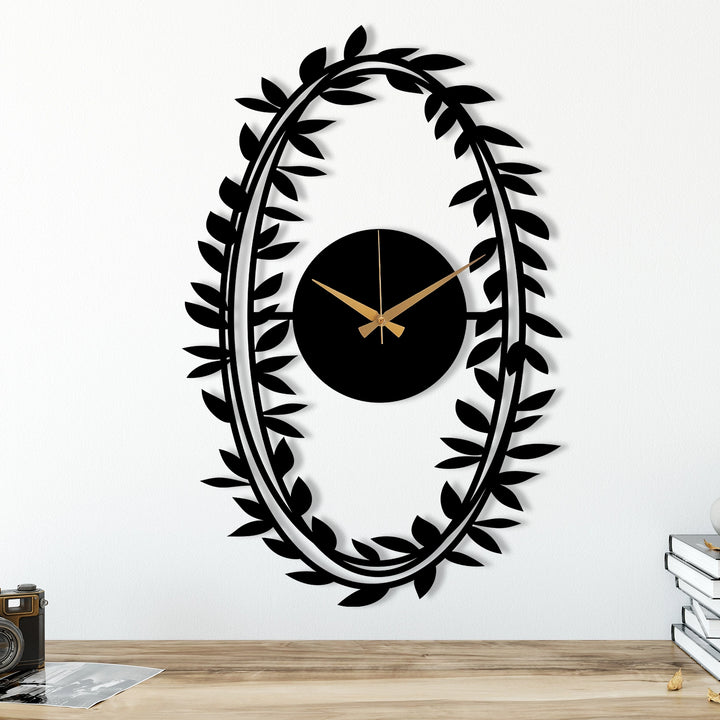 Branch Patterned Metal Wall Clock