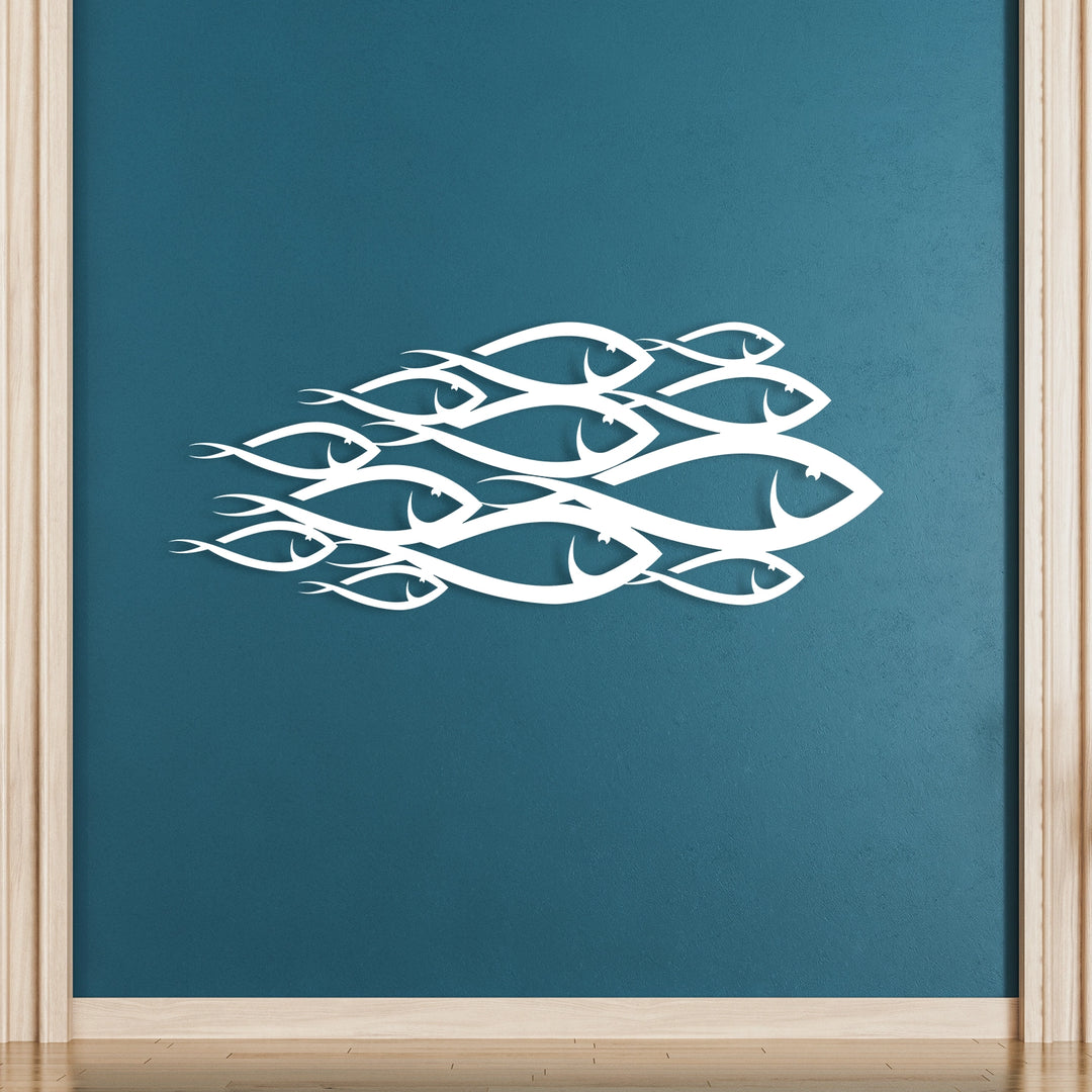 School Of Fish Metal Wall Decor - 9