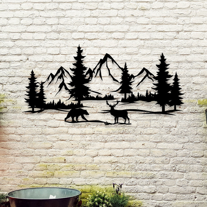 Mountain Serenity Metal Wall Decor - 4