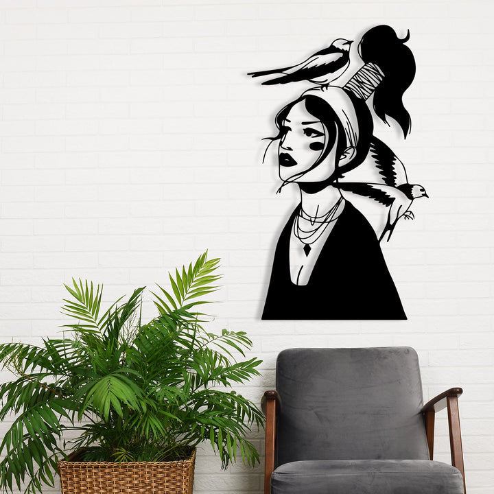 Custom anime metal wall art featuring detailed character designs