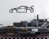 911 GT3 RS 992 - Metal Car Silhouette Wall Art - BrossHome Metal Wall Art