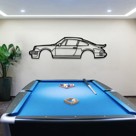 911 Turbo 930 Metal Car Silhouette Wall Art - BrossHome Metal Wall Art