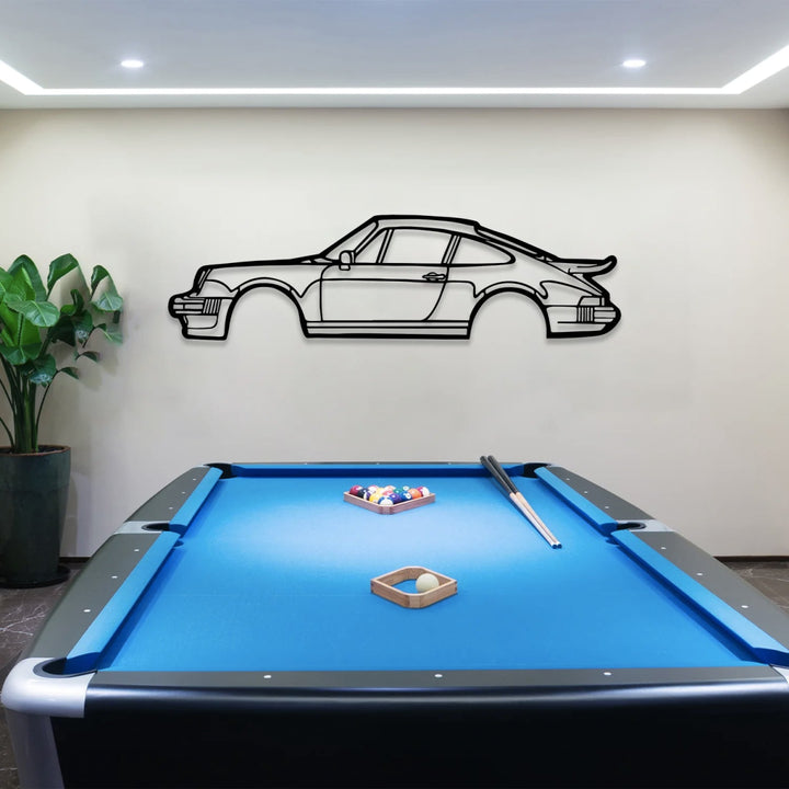 911 Turbo 930 Metal Car Silhouette Wall Art - BrossHome Metal Wall Art