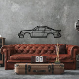 911 Turbo 930 Metal Car Silhouette Wall Art - BrossHome Metal Wall Art