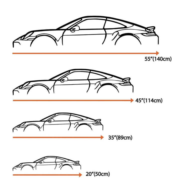 911 Turbo S 992 Metal Car Silhouette Wall Art - BrossHome Metal Wall Art