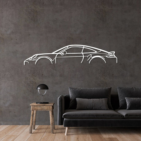 911 Turbo S 992 Metal Car Silhouette Wall Art - BrossHome Metal Wall Art