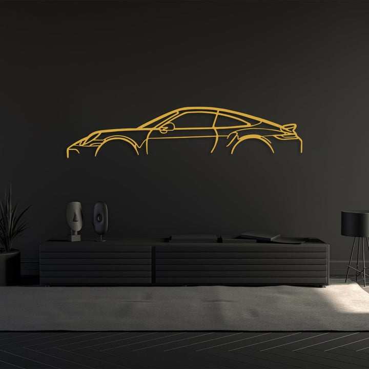 911 Turbo S 992 Metal Car Silhouette Wall Art - BrossHome Metal Wall Art