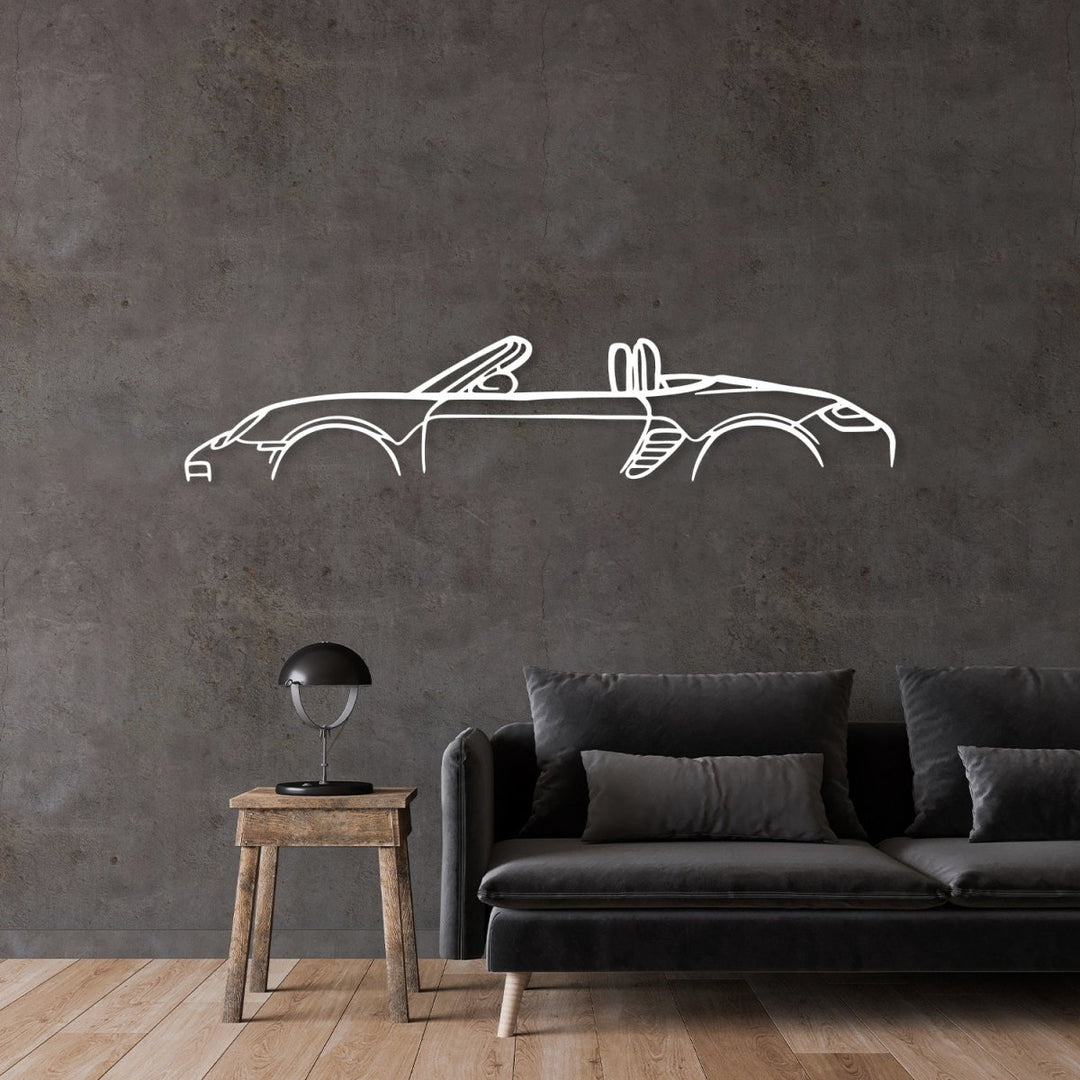 987 Boxster Metal Car Silhouette for Wall - BrossHome Metal Wall Art