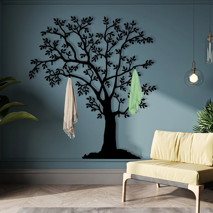 Tree of Life Metal Wall Coat Rack - 7