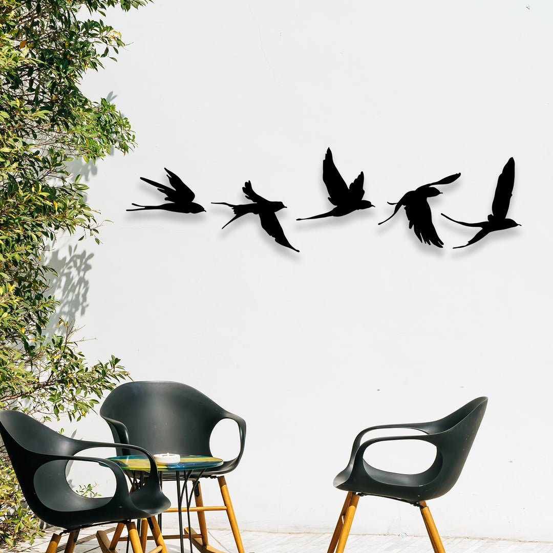 Shaped Metal Bird Wall Art Decor