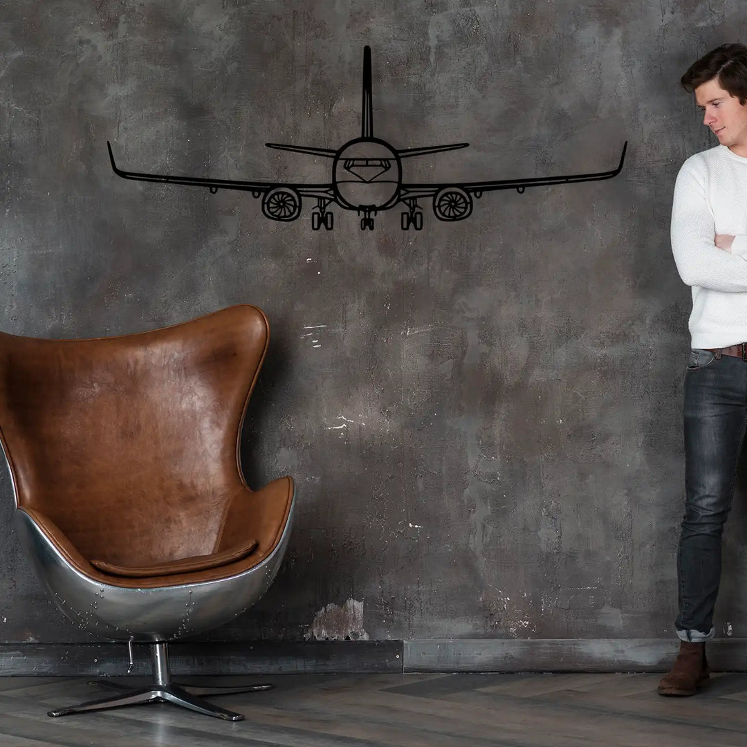 Aviation-inspired metal decor offering precision and balance.