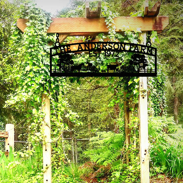 Custom Metal Farm Sign – The Anderson Farm – Established 1972 - 4