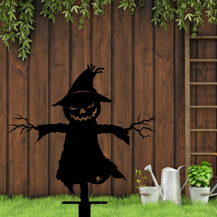 Scarecrom Metal Garden Sign