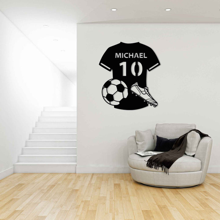Personalized Soccer Jersey Metal Wall Art