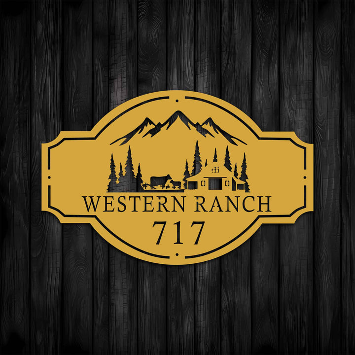 Personalized Metal Ranch Sign