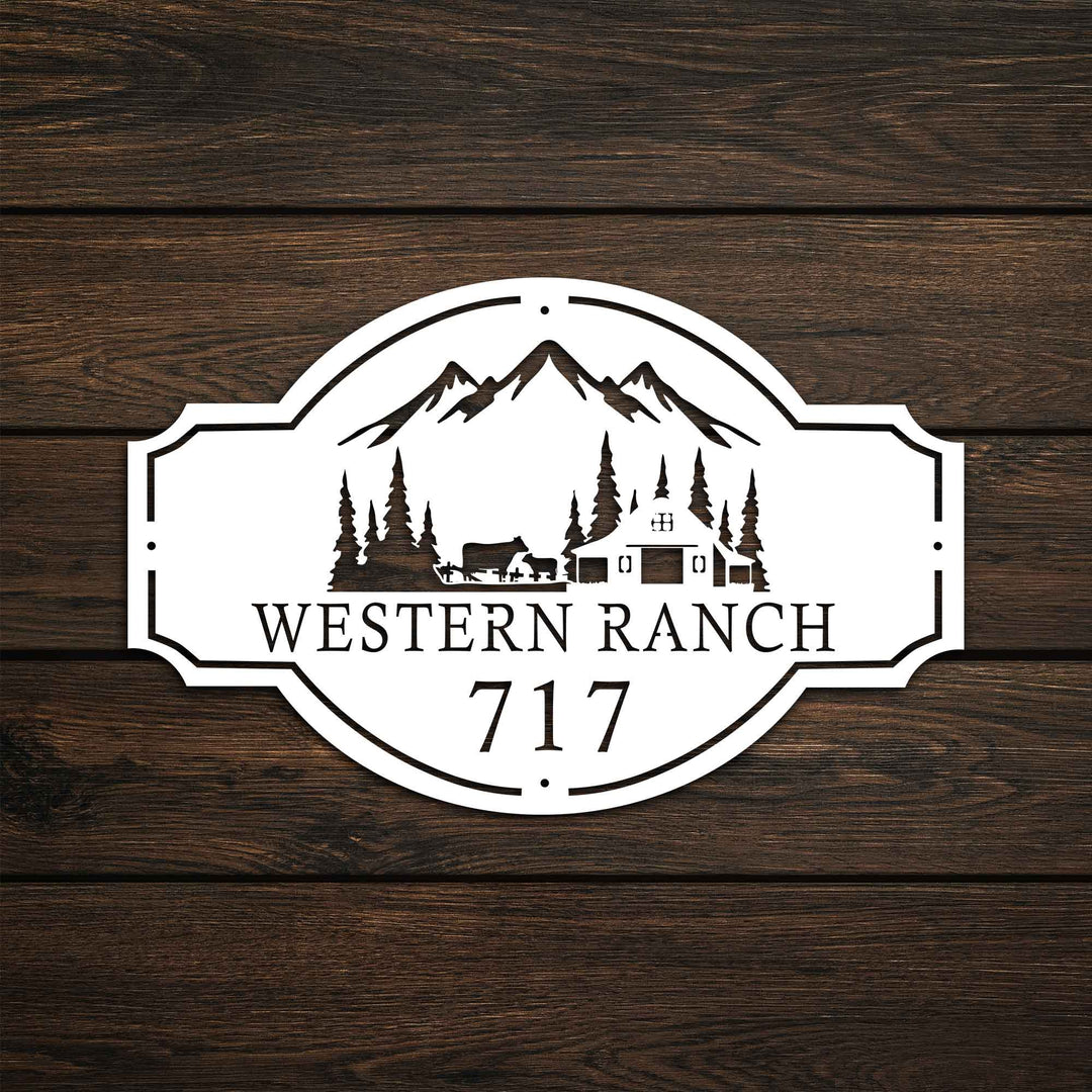 Personalized Metal Ranch Sign