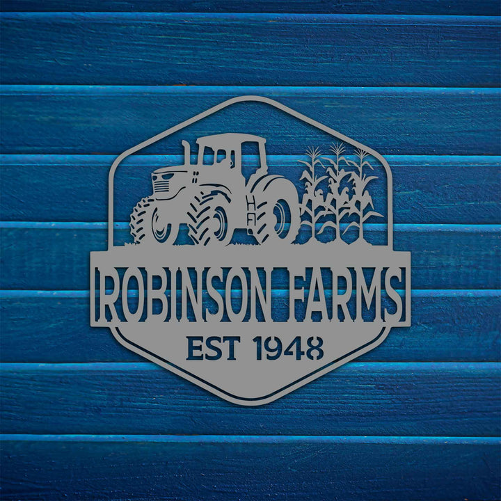 Tractor Metal Sign with Name