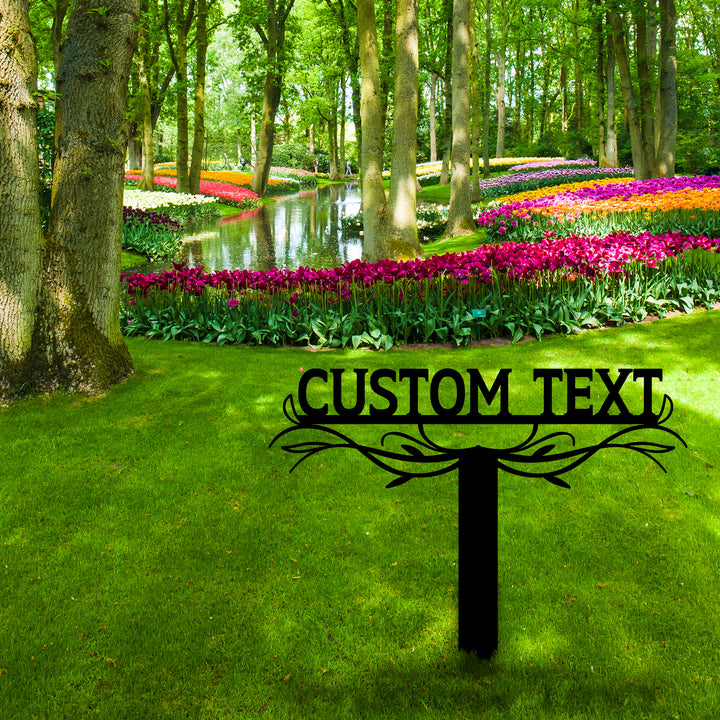 Custom Stake Metal Garden Sign