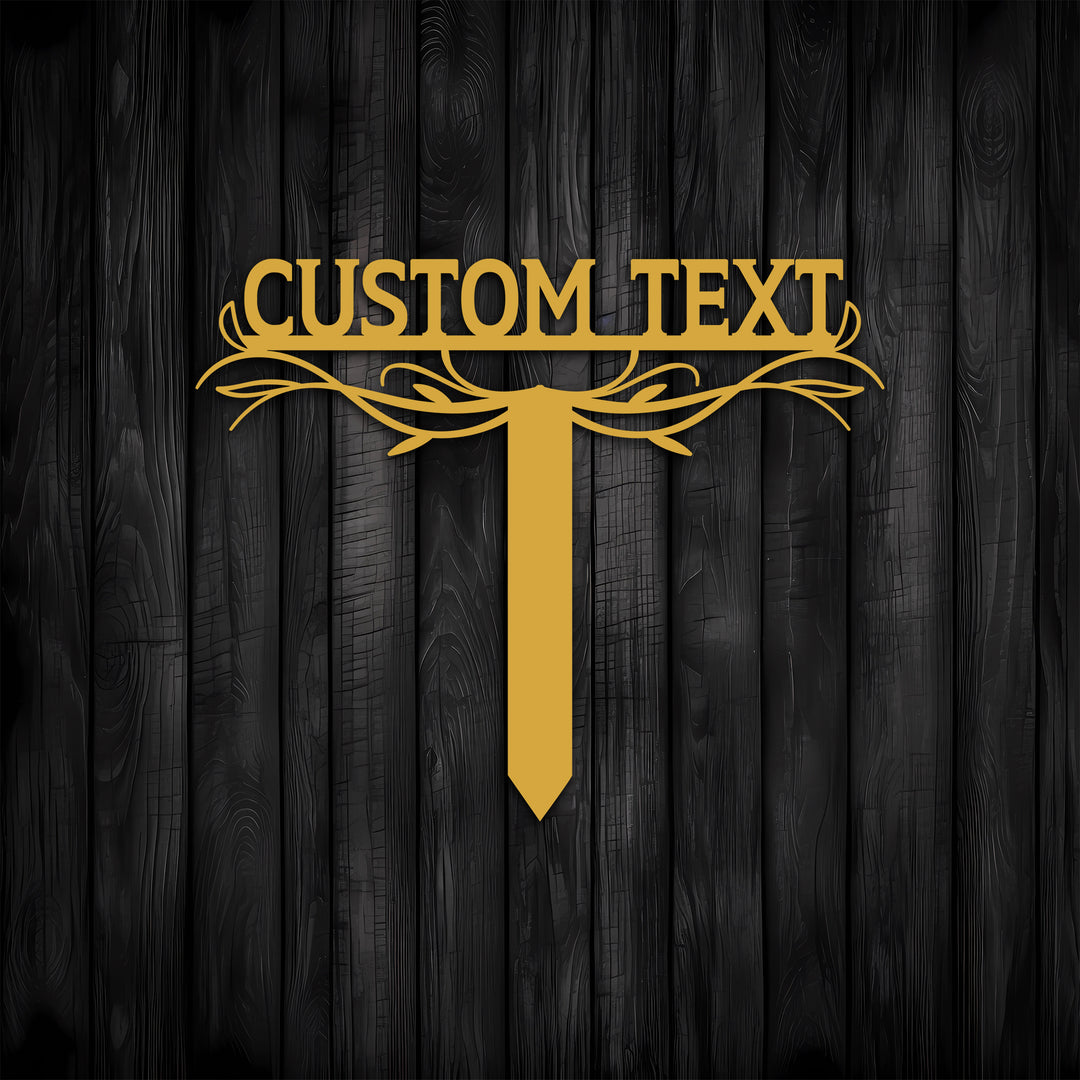 Custom Stake Metal Garden Sign