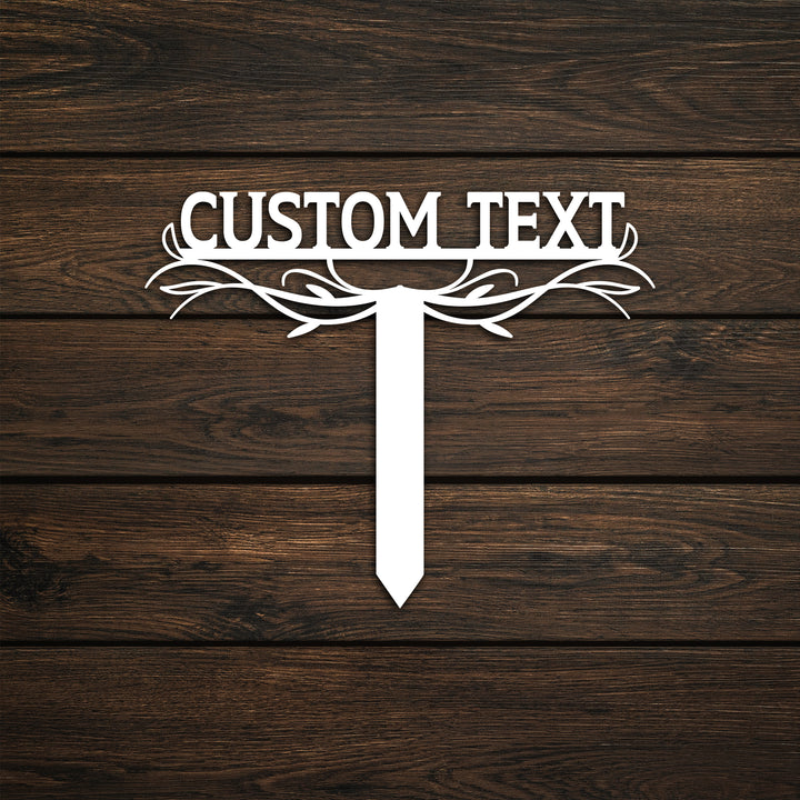 Custom Stake Metal Garden Sign