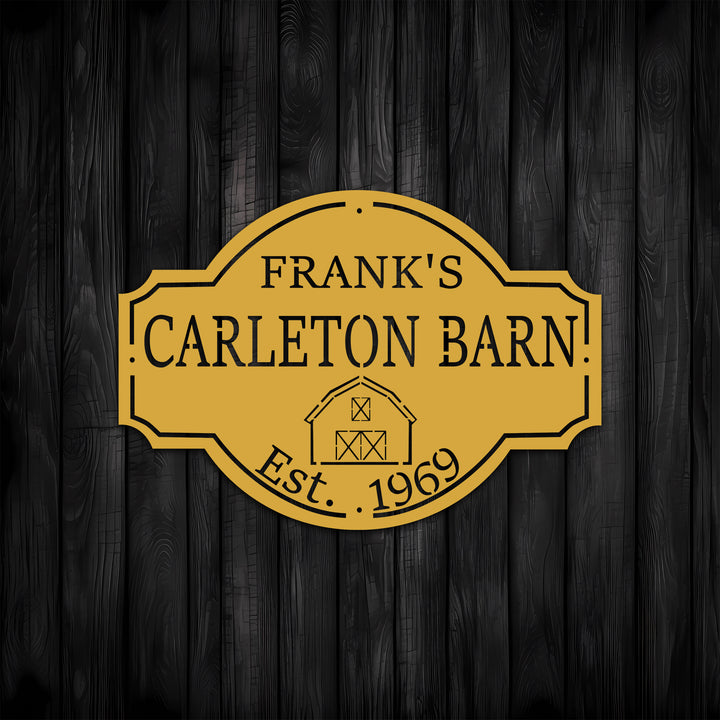 Custom Metal Farm Sign (With Family Name and Established Date)
