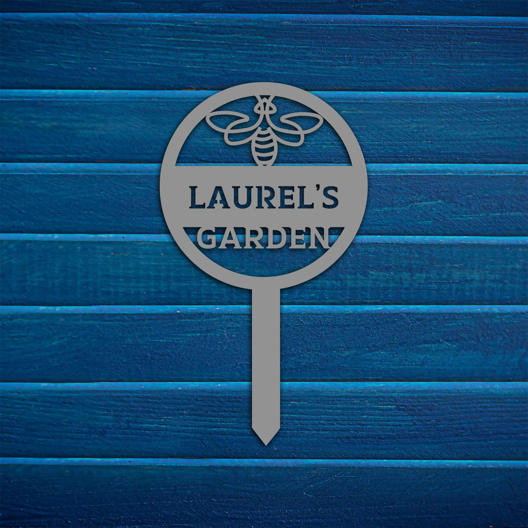 Custom Bee Stake Metal Garden Sign