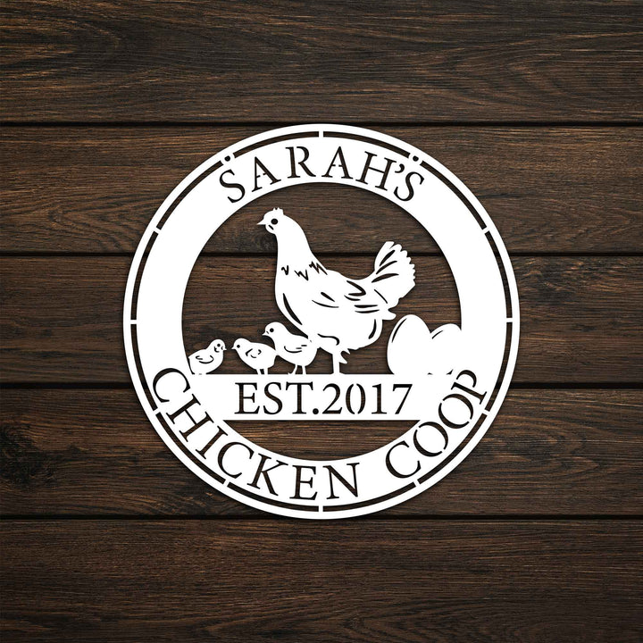 Chicken Custom Metal Garden Sign Wall Art Decor