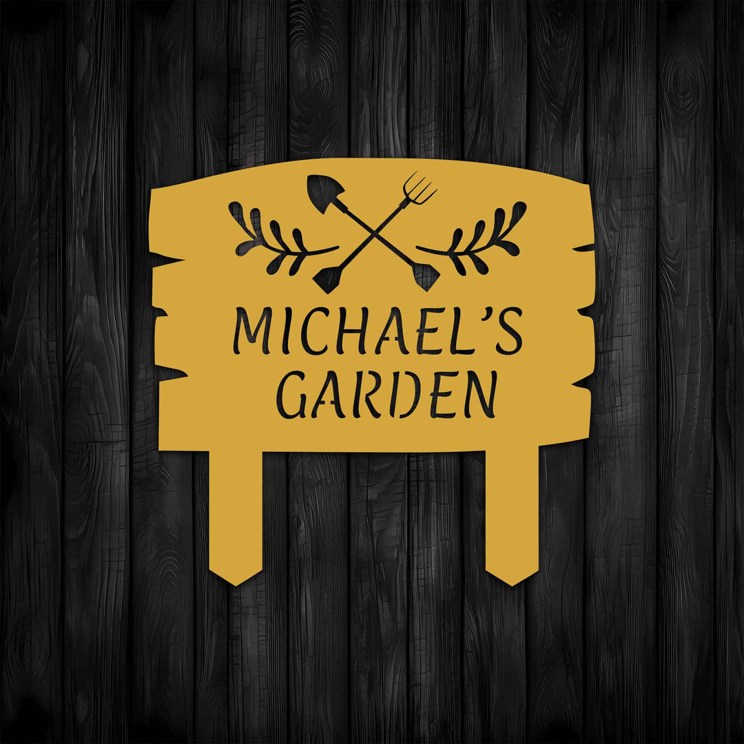 Garden Tools Custom Stake Metal Garden Sign