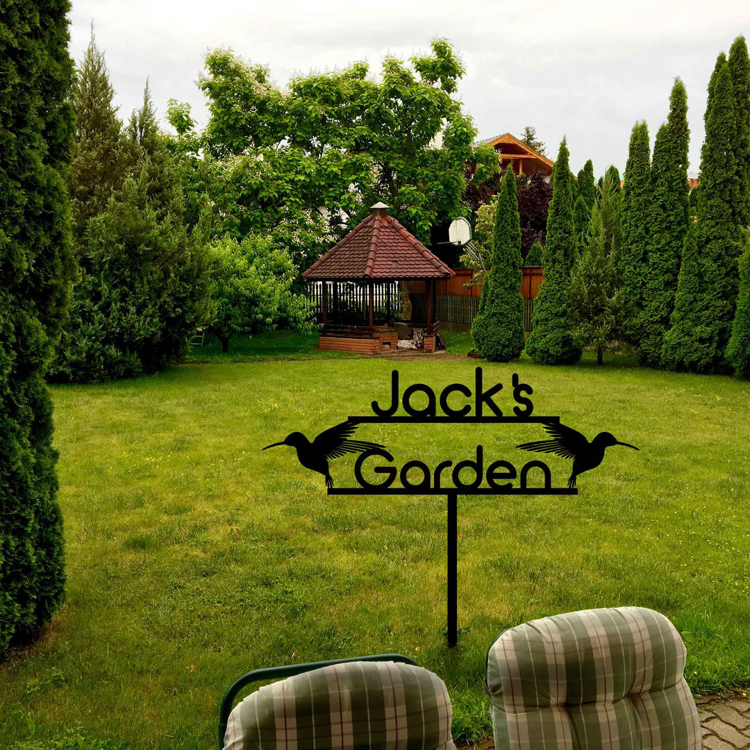 Birds Custom Stake Metal Garden Sign