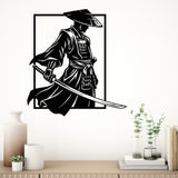 Japanese warrior metal wall art as a unique gift for him.