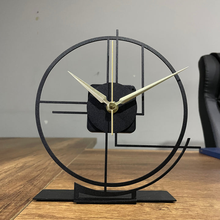 Modern Geometric Tabletop Clock With Minimalist Design - 5