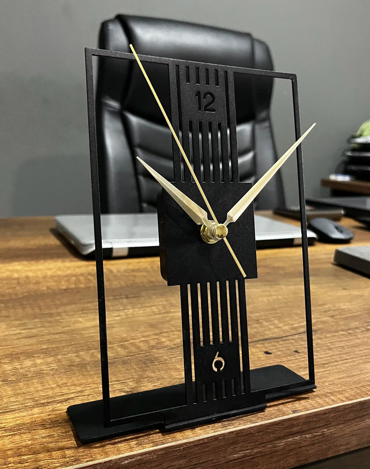 Modern Grid Tabletop Clock