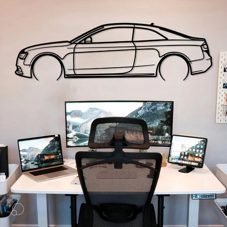 A5 Car Silhouette Metal Wall Art - BrossHome Metal Wall Art