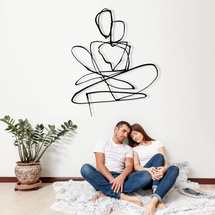 Abstract Couple Harmony Metal Wall Art - BrossHome Metal Wall Art