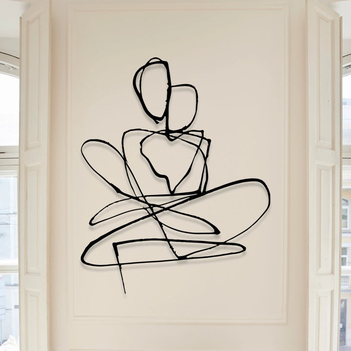 Abstract Couple Harmony Metal Wall Art - BrossHome Metal Wall Art