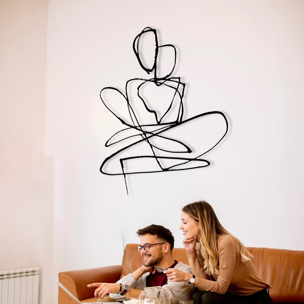 Abstract Couple Harmony Metal Wall Art - BrossHome Metal Wall Art